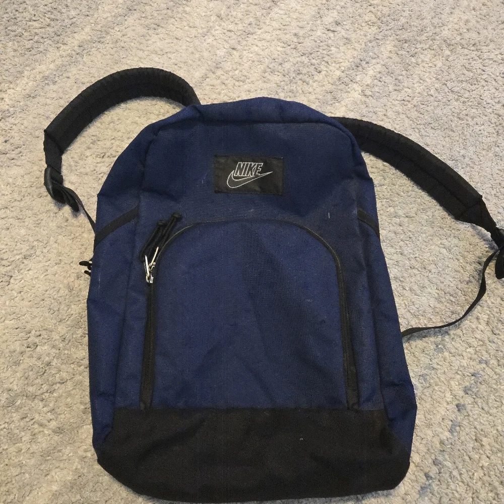 VTG Nike 90s Navy Blue Backpack – Made in Korea – Gorpcore Retro Y2K